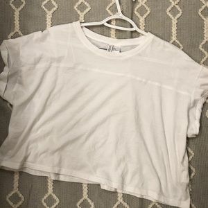 90s white crop top
